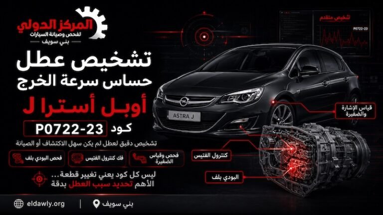 مشكلة في الفتيس مع ظهور كود العطل P0722-23 الخاص بحساس سرعة الخرج.