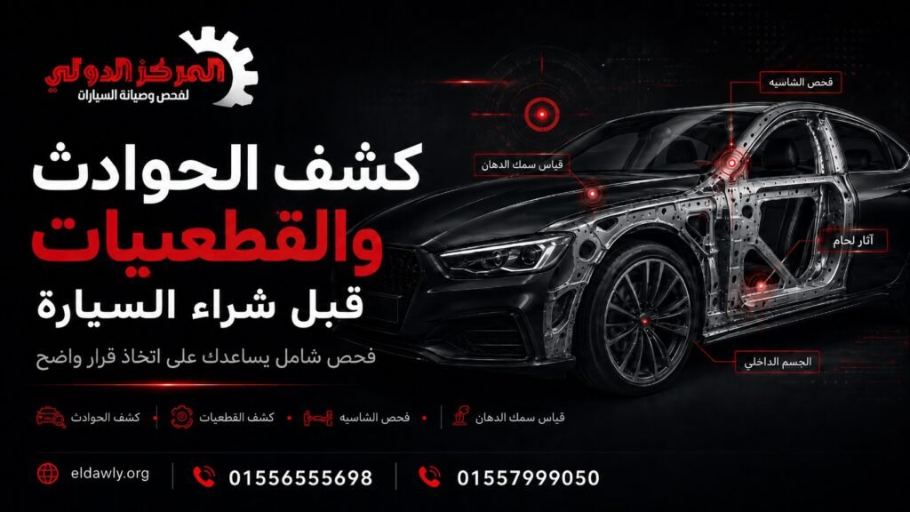 كشف الحوادث والقطعيات قبل شراء السيارة بني سويف