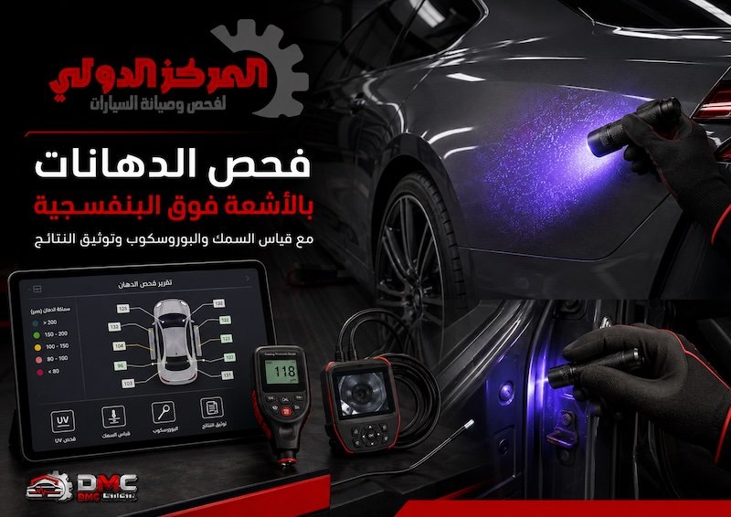 كيف نستخدم جهاز الاشعة فوق البنفسجية UV في فحص السيارات