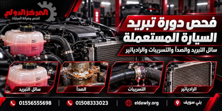 فحص دورة تبريد السيارة المستعملة | سائل التبريد والصدأ والتسريبات والرادياتير