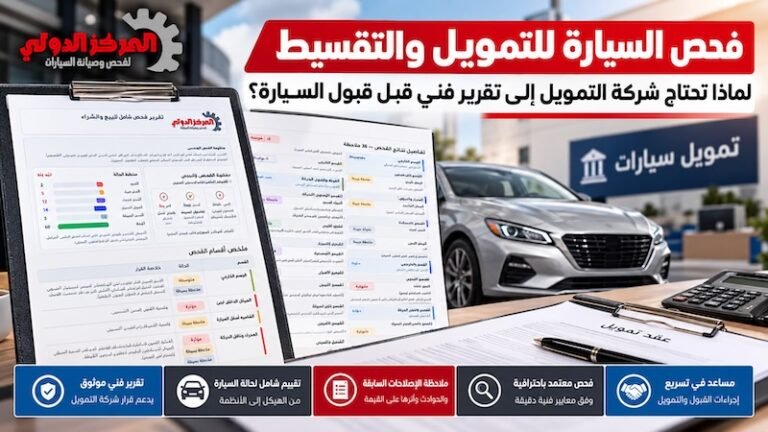المركز الدولي معتمد لفحص سيارات التمويل