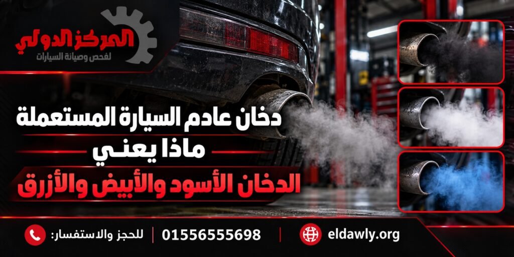 دخان عادم السيارة | معنى الدخان الأسود والأبيض والأزرق